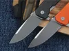 High End Flipper Faca Dobrável M390 Pedra Lavagem Ponto De Ponto G10 + TC4 Titanium Liga Liga EDC Facas com Caixa De Madeira