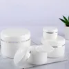 white plastic jars