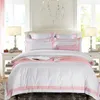 Egyptisk bomullshotell Vit sängkläder Lyx Queen King Size Duvet Cover Bed Sprid Fit Sätt Parure De Lit C1018