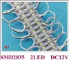 26mm X 07mm SMD 2835 LED 모듈 조명 램프 미니 기호 및 문자 DC12V 2led 0.4W 에폭시 방수 높은 밝은 공장 직접 판매