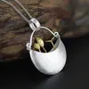 Inatur 925 Sterling Silver My Little Garden Pendant Halsband för Kvinnor Smycken Q0531