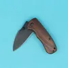 New DA66 Small Folding knife 440C stainless steel blade wood & Steel handle EDC pocket survival tactical knives camping tools