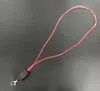 Top Novo em estoque Round Thin Strap TPU Transparente Fibra óptica LED lingding luminous sling lanyard atacado