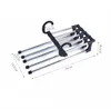 Cabides racks 5 camadas multi funcional cabides de roupas calças de armazenamento pano rack pendurado prateleira antiderrapante roupas organiz1662989