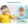 Qshare Baby Dishes Silicone Infant Plate Bowls Kids Tableware Food Holder Tray Children Food Container Placemat for Baby Feeding 210226