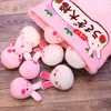 Pudding väska mat leksak mini djur bollar gul chick björn pingvin rosa kanin 8 st snack dragkedja väska dekor kudde kudde tjejer y0106