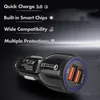 QC3.0 CE FCC ROHS Сертифицированная Qualcomm быстрое зарядное устройство Dual 2 USB-порт Fast Car Charge для iPhone iPad Samsung LG Motorola Huawei