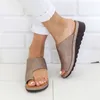 Kvinnor PU läderskor Comfy Platform Flat Sole Ladies Casual Soft Big Toe Foot Correction Sandal Ortopedic Bunion Corrector Y200423