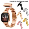 1 paires d'adaptateurs de connecteur en métal pour Fitbit Versa 3 Bracelet en acier pour bracelet Versa3 Bracelet Smart Watch Bracelet Adaptateur Accessoires