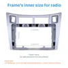 Silver Auto Radio Frame 9 inch voor 2005 2006 2007 2008 2009-2011 TOYOTA YARIS / VITZ / Platz Audio Dash Trim Fascia Panel Kit