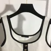 Personnalité Tricot Sling Gilets Bustiers Mode Bouton Designer Gilet Sexy Élastique Charme Femme Tops Corsets