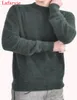 Lafarvie Off Продажа Стандартные твердые пуловеры полные рукава O-образным вырезом 100% MICK Cashmere Auturm зимние мужчины формальный вязаный свитер 201104
