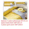 Baby Crib Bedding Set Organizer Infant Cartoon Cot Bedding Set Toddler Crib Dekoration Baby Gåvor Pillowcase Quilt Cover Sheet LJ201105