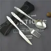 Ensemble de vaisselle portable cuillères fourchettes à steak en acier inoxydable voyage Camping accessoires de cuisine couteau nouveauté 3 5zx F2