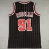 الرجال الشباب شباب S-2XL مخيطات كرة السلة القميص 23 آلهة 91 RODMAN 33 PIPPEN Black Red White 1995-98 Mesh Hardwoods Classics Retro Jersey