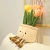 35 cm Kawaii vraie tulipe plantes étagère décor poupée peluche peluche décoration en pot fleurs oreiller pour filles cadeau