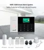 FreeShipping 433 MHZ IOS Android APP Fernbedienung LCD Touch Tastatur Drahtlose WIFI SIM GSM RFID Hause Einbrecher Sicherheit Alarm system Sensor