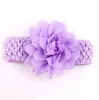 Bebê Meninas Headband Chiffon Flower Infantil Headband Elastic Wide Turbans Hair Band Floral Recém-nascido Headwear Acessórios 15 Cores DW5899