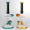 Heady Dab Rig Showerhead Perc Hookahs 14mm Female Joint Glass Bong Thick Water Pipes Straight Tube Bongs With the Bowl CS1223