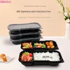 10pc 500ml único-duplo-duplo de três caixa embalagem caixa de refeição separação japonesa caixa de bento caixa takeaway para cozinha t200710