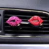3 kolory samochód czerwony różowy wargi aromaterapia powietrza vent perfumy klip z bezpłatnym prezent pachnący bawełna kreatywny auto wnętrze świeżym powietrzem zapach dekoracji