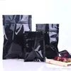 11 Size Black Aluminium Foliezak Platte Bodem Metallic Mylar Black Zip Bag Voedsel Verpakking Tas Wholesale LX1042