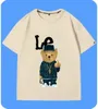 귀여운 곰 인쇄 짧은 소매 티셔츠 2022 남성과 여성 플러스 사이즈 6xl에 대한 새로운 브랜드 느슨한 편안한 반팔 티셔츠