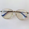 Mode lunettes de soleil cadres Vintage pilote Anti-lumière bleue lunettes en métal pour hommes femmes optique ordinateur Frame1