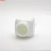 50G Opal Glass Bottle Cream Jar Square Aluminum Black Cap White Lid Empty Refillable Cosmetic Containers Packaginggood quantit