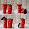 Promotional 17oz Christmas Coffee Mug Bottle Insulated Vacuum Water Tumbler Double Wall Drinking Tumbler