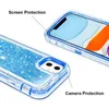 Bling Crystal Liquid Glitter Protect Phone Case Robot Rockproof الخلفية لـ iPhone 14 Pro Max 13 12 11 XR XS Samsung S22 Ultra S21 Plus Note 20 S20