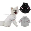 Designer de cão camisa de algodão cão roupas macio casual roupas para animais para cães pequenos bulldog francês havanese pomeranian pug camisas brancas xl a286