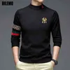 Top Grade Autum Winter Hälfte Rollkragen Designer Mode Marke Luxus Stricken Männer Warme Woll Pullover Casual Herren Kleidung 220114