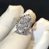 3CT Лабораторное кольцо с бриллиантным кольцом 925 Стерлингового серебра Бижу Обручальные кольца для женщин Bridal Party Jewelry