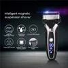 Electric Shaver Rechargeable 3D Floating Blade Beard Trimmer Men Washable Razor Professional Shaving Machine 5