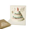 Födelsedags kaka gratulationskort Happy Birthday Creative 3D Stereo gratulationskort Underbara handgjorda pappersskulpturer som