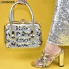 Dress Shoes Metal Decoration And Bag Set African Sets Luxury Women Italian With Matching Bags High Quality Elegant Party