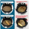 50pc Air Fryer Steamer Liners Premium Perforated Wood Pulp Papers Non-stick Steaming Basket Mat Baking Utensils For Kitchen