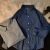 Men's Casual Shirts 2022 Fashion Denim Shirt Men Blue Button Down Brand Clothing Male Jean Blouse