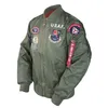 Vintage USAFA hommes vêtements minces marques militaire air force one top gun armée USN USMC bombardier flihgt veste pilote LJ201013