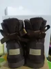 Мода Женщины Сапоги с лодыжкой настоящие кожаные женские дети дети Bailey Bailey Bow Snow Boots