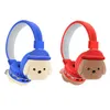 AH-806P Lovely Cartoon Teddy Dog Headphones Wireless Bluetooth Stereo Earphone Cute Earphones for Children Kids