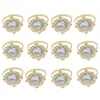 24 stks Gouden servetringen voor bruiloften Keukentafel Acryl Servetal Houder voor Diner Appliance Strass Decoration Servet Ring 201123