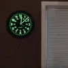 Military Pattern Retro Wall Clock with LED Backlight 24 Hours Display Zulu Time LED Neon Wall Clock Army Navy Marine Timing Gift Y200407