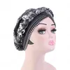 Nouveau bohème Vintage femmes tresse Turban casquettes fleur imprimé coton foulard Bonnet chapeau africain prêt à porter Hijab musulman