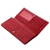 NXY Wallets Fashion Genuine Leather Women RFID Blocking Long Slim Bifold Lady Card Holder Purse 220128