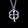 Moda 24 * 17mm Hollow Lucky Four Leaf Clover Collana con pendente irlandese Catena a maglia per collana girocollo femminile Regalo creativo per feste di gioielli