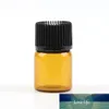 MSQ 100 stks 2ml lege mini Amber glas vloeibare pot aromatherapie essentiële olie fles opening adapter cap container draagbaar