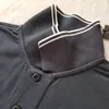 Camisa polo masculina jaqueta esportiva de verão curta com macacão de camiseta de lapela de algodão grande
