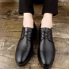 Высокое качество Мода мужчин Оксфорд платье кожаные ботинки Круглый Toe Узелок Квартиры Обувь Daily Открытый обувь Обувь мужская Размер 37-43